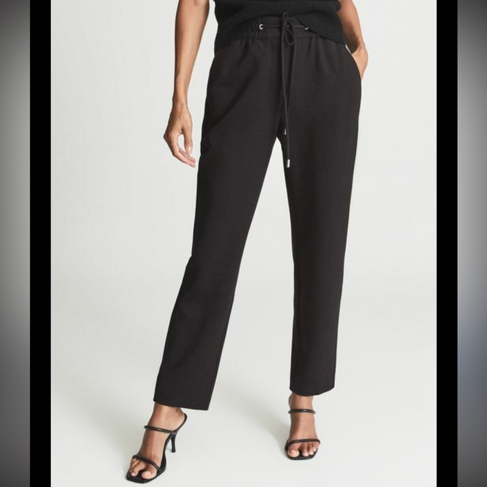 Reiss Eve Pull On Black Formal Jogger‎ Pants Women's Size 0